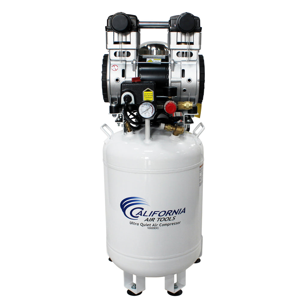 California Air Tools 10020DC Ultra Quiet & Oil-Free 2.0 Hp,10.0 Gal. Steel Tank Air Compressor with Air Drying System  (110V 60Hz)