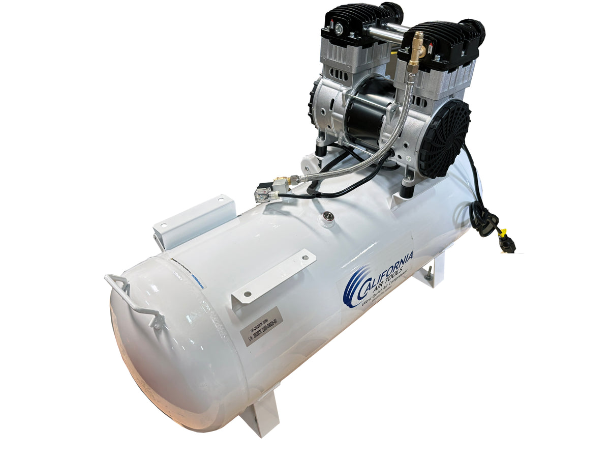California Air Tools 20020CTR-22060 Ultra Quiet 2.0 Hp, Oil-Free and Powerful 20-Gallon Horizontal Air Compressor   220 Volts, 60 hz