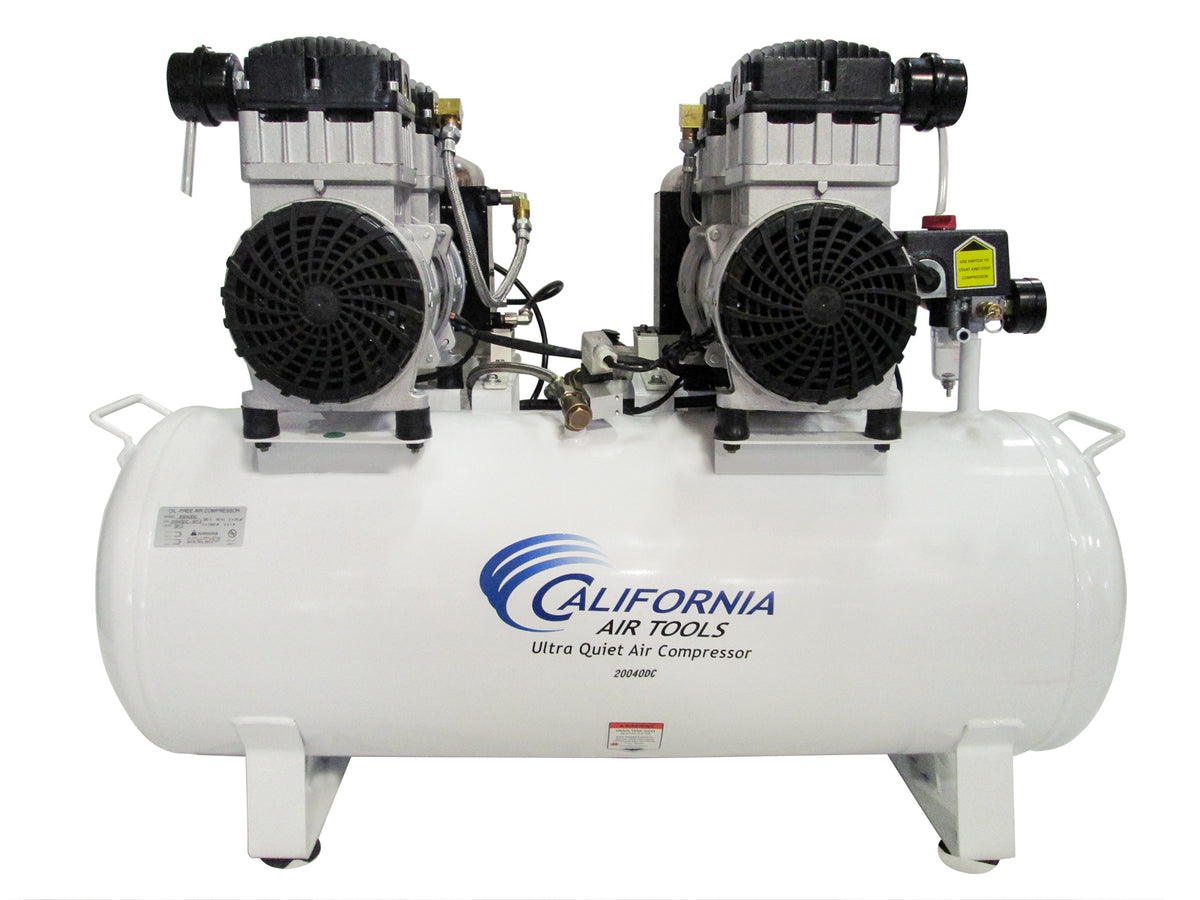 California Air Tools 20040DC Ultra Quiet & Oil-Free 4.0 Hp, 20.0 Gal. Steel Tank Air Compressor with Auto Drain Valve and Dolly