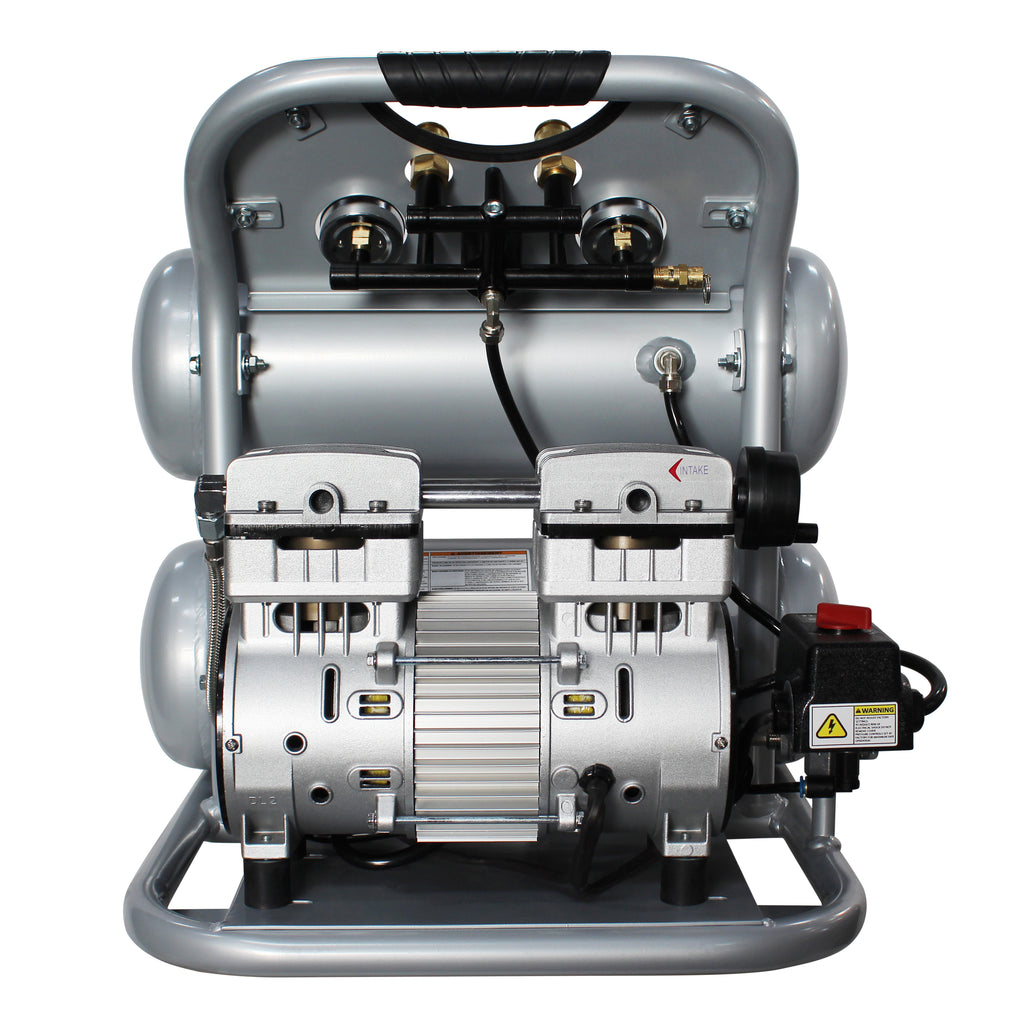 California Air Tools 4610ALFC Ultra Quiet  & Oil-Free  1.0 Hp, 4.6 Gal. Aluminum Twin Tank Air Compressor