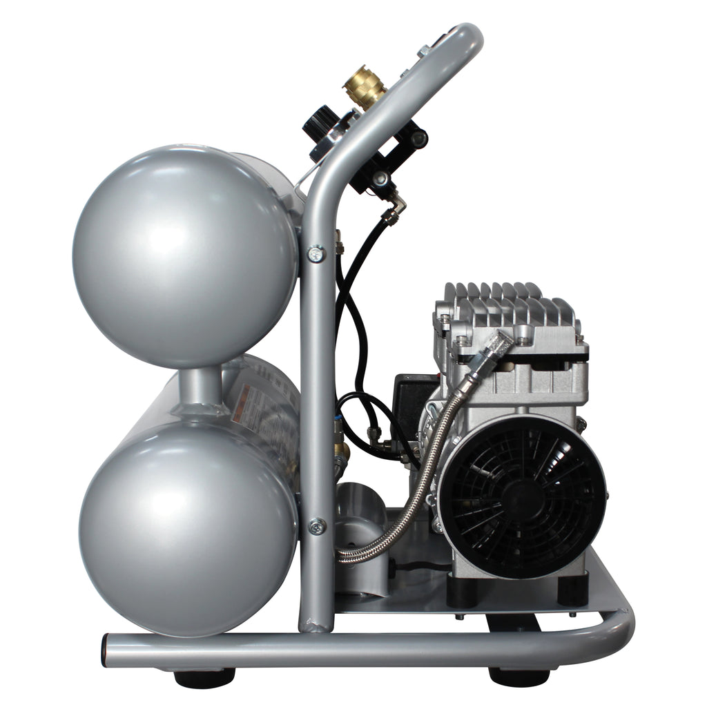 California Air Tools 4610ALFC Ultra Quiet  & Oil-Free  1.0 Hp, 4.6 Gal. Aluminum Twin Tank Air Compressor