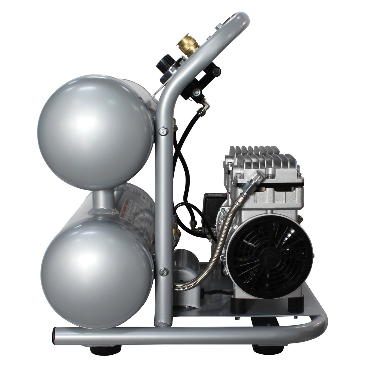 California Air Tools 4610ALFC Ultra Quiet  & Oil-Free  1.0 Hp, 4.6 Gal. Aluminum Twin Tank Air Compressor