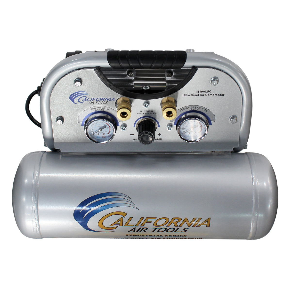 California Air Tools 4610ALFC Ultra Quiet  & Oil-Free  1.0 Hp, 4.6 Gal. Aluminum Twin Tank Air Compressor