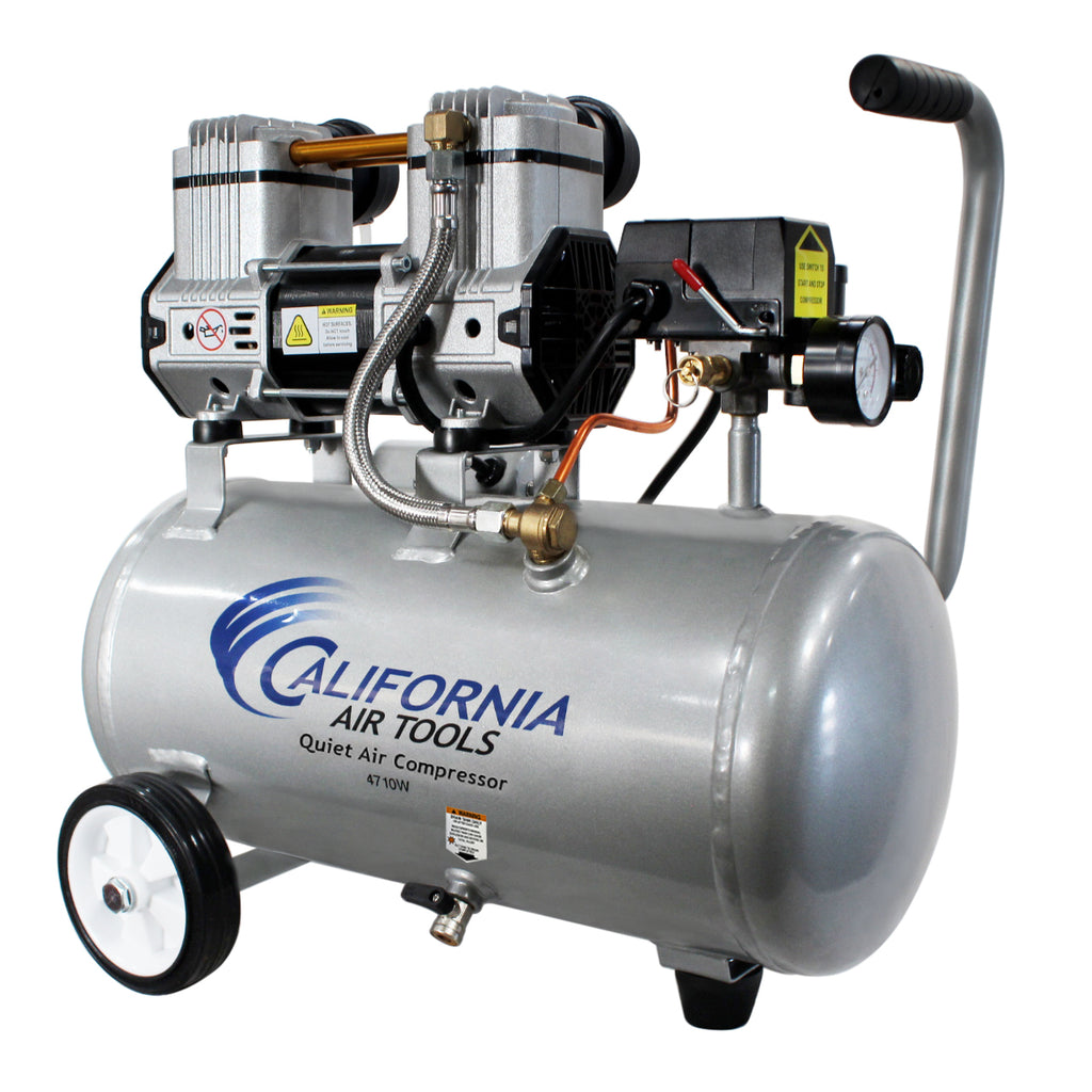 California Air Tools 4710W Quiet, Lightweight and Portable 4.7 Gallon, 1.0 Hp Air Compressor with wheels