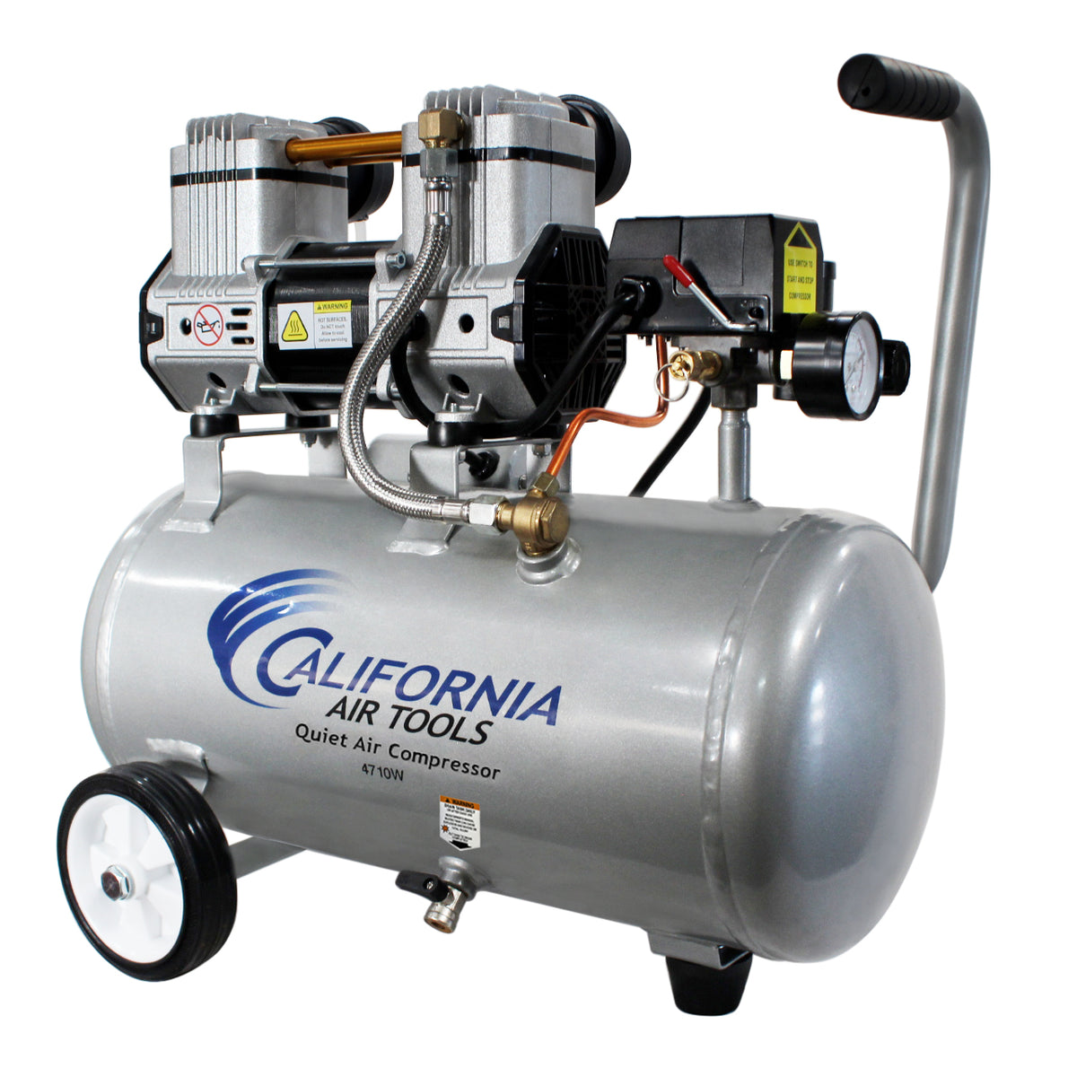 California Air Tools 4710W Quiet, Lightweight and Portable 4.7 Gallon, 1.0 Hp Air Compressor with wheels