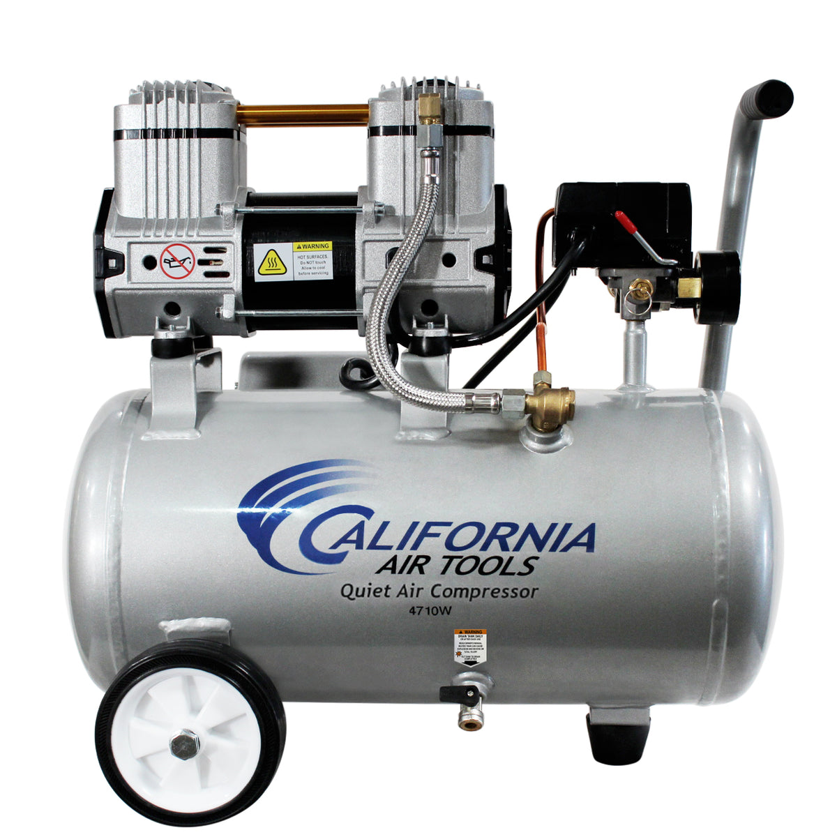 California Air Tools 4710W Quiet, Lightweight and Portable 4.7 Gallon, 1.0 Hp Air Compressor with wheels