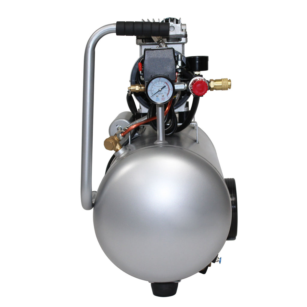 California Air Tools 8010AD Ultra Quiet & Oil-Free 1.0 Hp, 8.0 Gal. Steel Tank Air Compressor w/Auto Drain