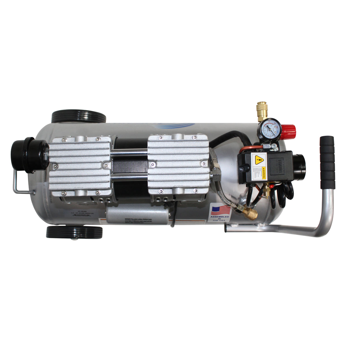 California Air Tools 8010AD Ultra Quiet & Oil-Free 1.0 Hp, 8.0 Gal. Steel Tank Air Compressor w/Auto Drain