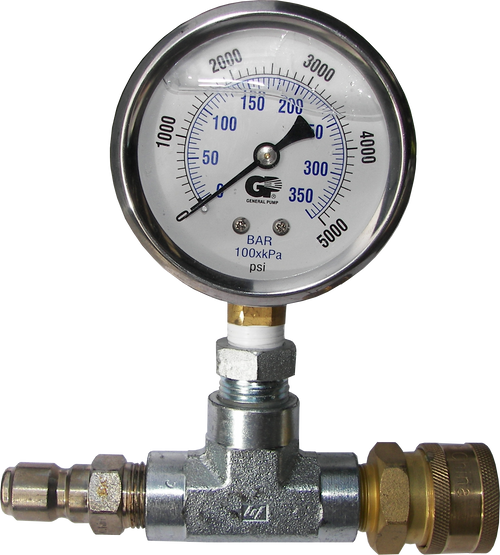 ATG001 Pressure Washer Test Gauge Assembly, 5,000 PSI