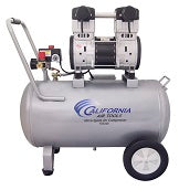 California Air Tools 15020C Ultra Quiet  & Oil-Free  2.0 Hp, 15.0 Gal. Steel Tank Air Compressor  (CSA/UL)