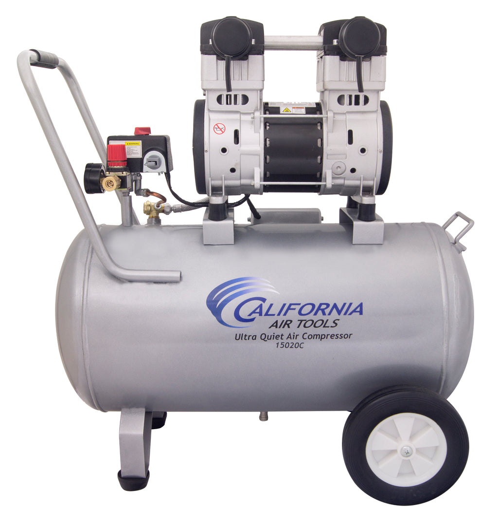California Air Tools 15020C Ultra Quiet  & Oil-Free  2.0 Hp, 15.0 Gal. Steel Tank Air Compressor  (CSA/UL)