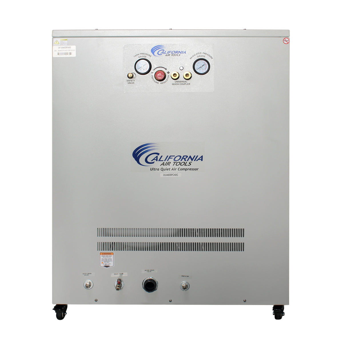 California Air Tools 20040DSPCADC Ultra Quiet & Oil-Free 4.0 Hp, 20.0 Gal. Air Compressor with Air Dryer in Sound Proof Cabinet