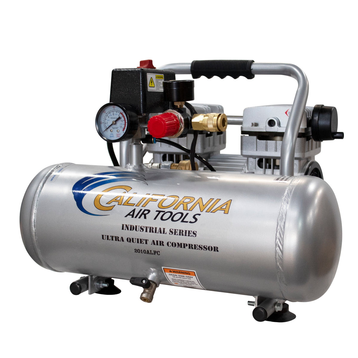 California Air Tools 2010ALFC Ultra Quiet  & Oil-Free  1.0 Hp, 2.0 Gal. Aluminum Tank Air Compressor