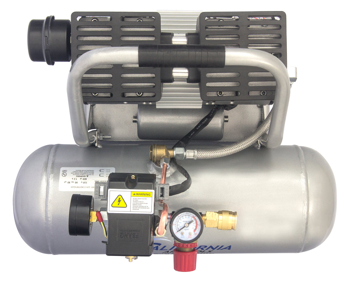 California Air Tools 2010A Ultra Quiet & Oil-Free 1.0 Hp, 2.0 Gal. Aluminum Tank Air Compressor