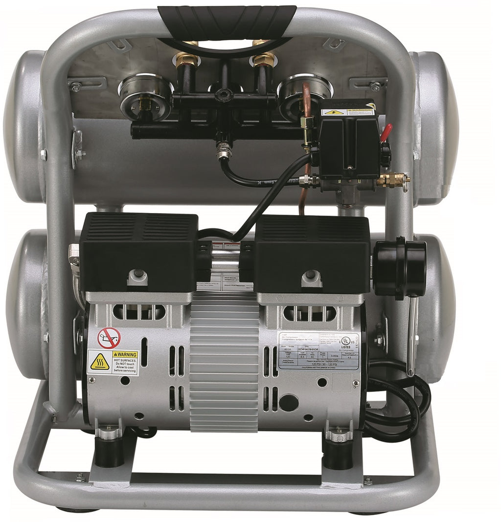 California Air Tools 4620AC Ultra Quiet  & Oil-Free  2.0 Hp, 4.0 Gal. Aluminum Twin Tank Air Compressor