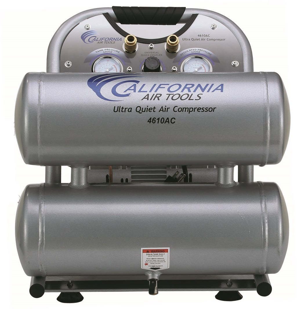 California Air Tools 4620AC Ultra Quiet  & Oil-Free  2.0 Hp, 4.0 Gal. Aluminum Twin Tank Air Compressor