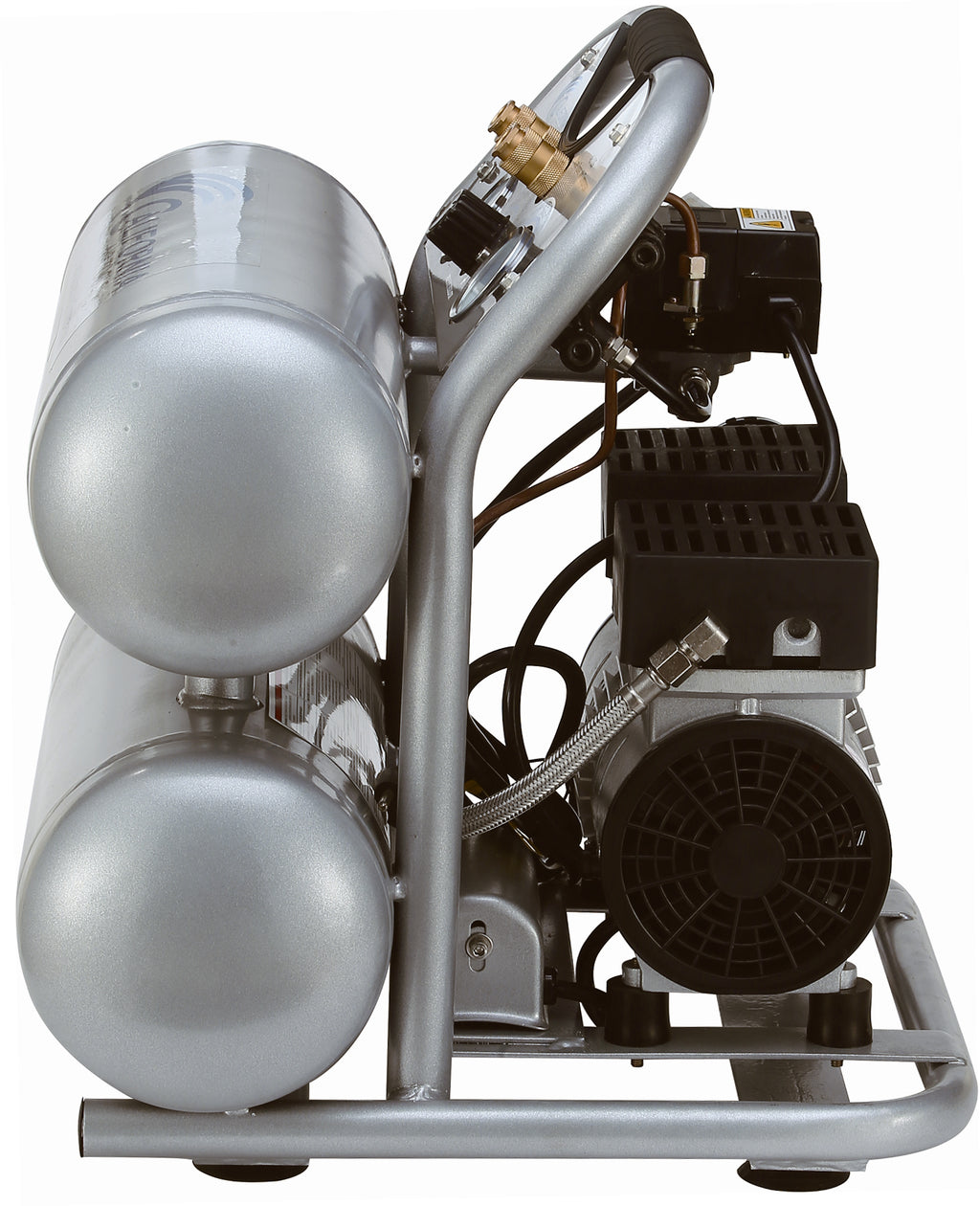 California Air Tools 4610S Ultra Quiet  & Oil-Free  1.0 Hp, 4.6 Gal. Steel Twin Tank Air Compressor
