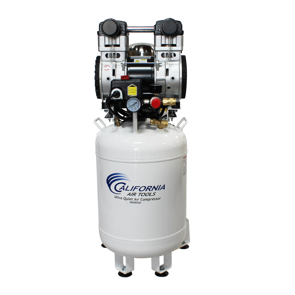 California Air Tools 10020DCAD-22060 Ultra Quiet  & Oil-Free  2.0 Hp, 10.0 Gal. Steel Tank Air Compressor with Air Drying System  (220V 60Hz)