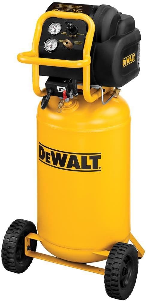 DEWALT D55168 workshop air compressor, portable, vertical, 1.6 hp power