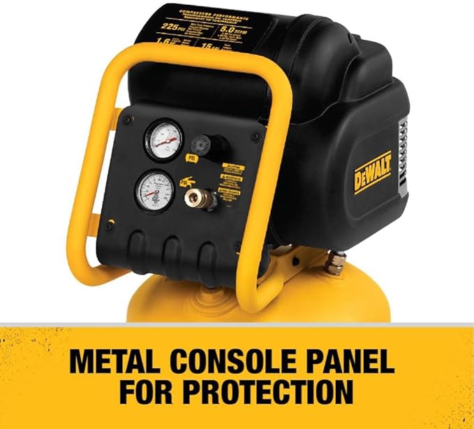 DEWALT D55168 workshop air compressor, portable, vertical, 1.6 hp power