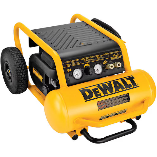 DEWALT built D55146 Heavy Duty 4.5 Gallon, 225 PSI, Heavy Duty Hand Carry Compressor