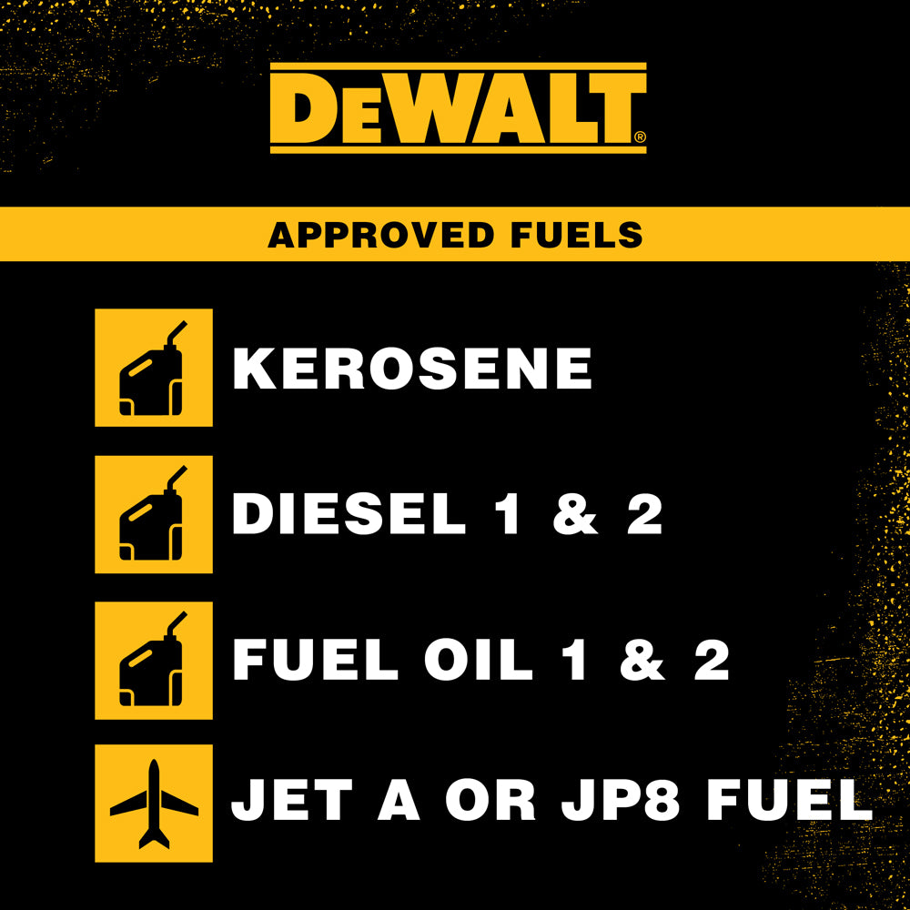 DEWALT F340700 215,000 BTU Heavy Duty Forced Air Kerosene Heater