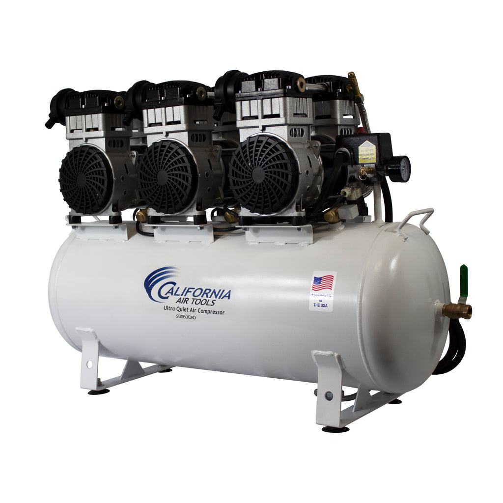 California Air Tools 20060CAD Ultra Quiet & Oil-Free 6.0 Hp, 20.0 Gal. Steel Tank Air Compressor with Auto Drain Valve