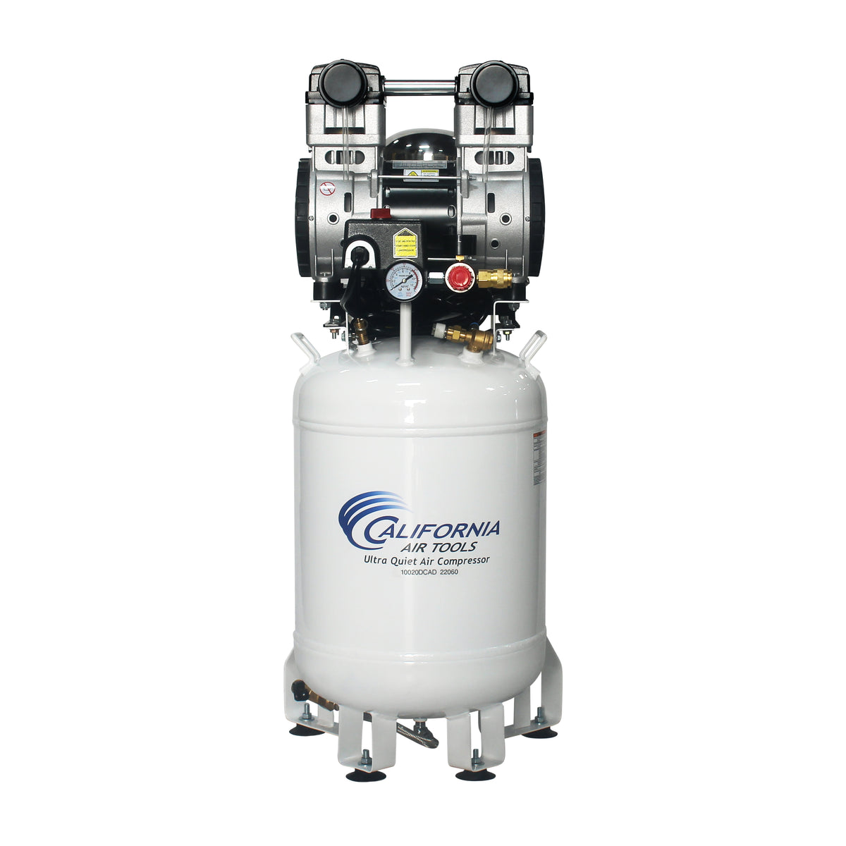 California Air Tools 10020DCAD-22060 Ultra Quiet  & Oil-Free  2.0 Hp, 10.0 Gal. Steel Tank Air Compressor with Air Drying System  (220V 60Hz)