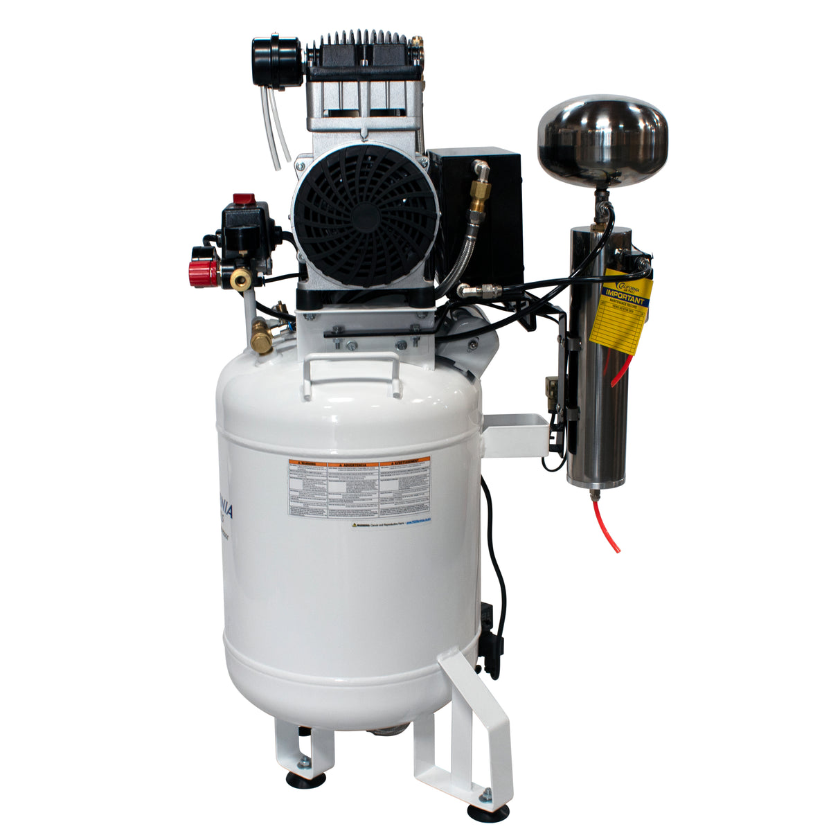 California Air Tools 10020DCAD Ultra Quiet  & Oil-Free  2.0 Hp, 10.0 Gal. Steel Tank Air Compressor with Air Drying System