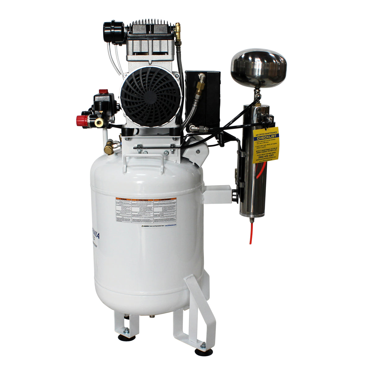 California Air Tools 10020DC Ultra Quiet & Oil-Free 2.0 Hp,10.0 Gal. Steel Tank Air Compressor with Air Drying System  (110V 60Hz)
