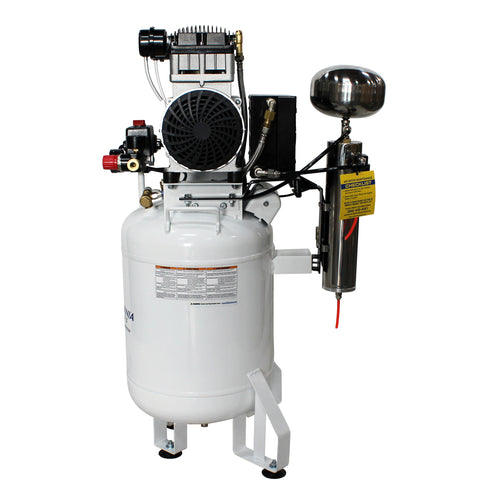 California Air Tools 10020DC-22060 Ultra Quiet  & Oil-Free  2.0 Hp, 10.0 Gal. Steel Tank Air Compressor with Air Drying System  (220V 60Hz)