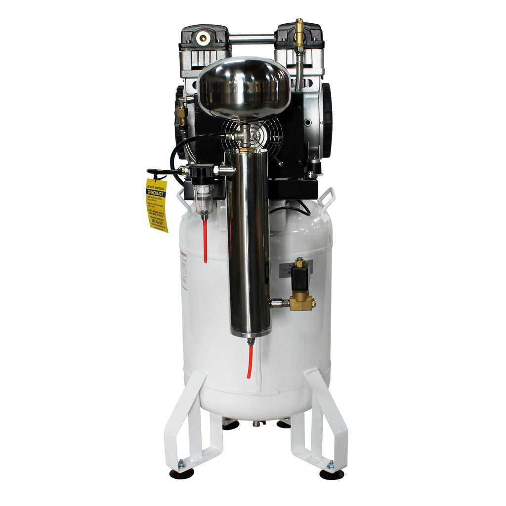 California Air Tools 10020DC-22060 Ultra Quiet  & Oil-Free  2.0 Hp, 10.0 Gal. Steel Tank Air Compressor with Air Drying System  (220V 60Hz)