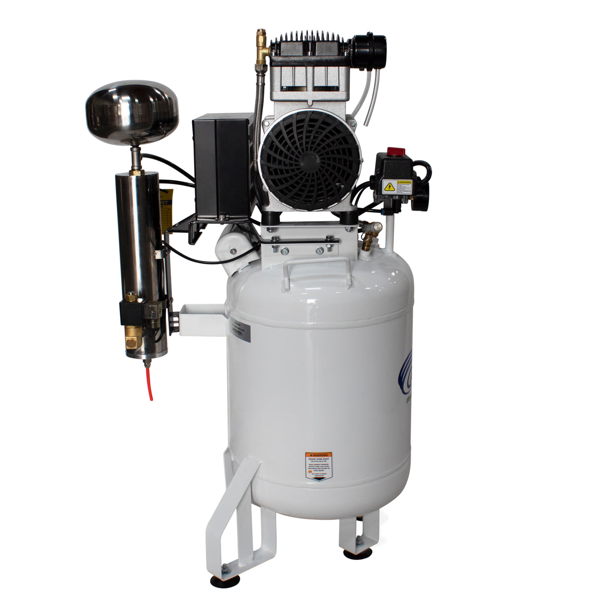 California Air Tools 10020DC-22060 Ultra Quiet  & Oil-Free  2.0 Hp, 10.0 Gal. Steel Tank Air Compressor with Air Drying System  (220V 60Hz)