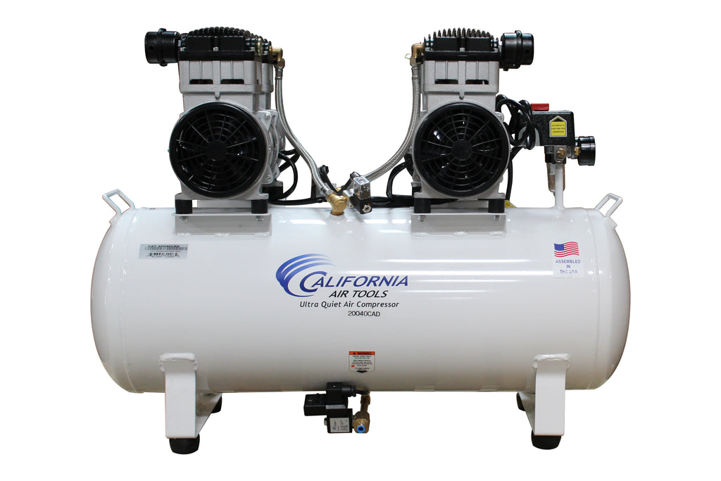 California Air Tools 20040CAD Ultra Quiet & Oil-Free 4.0 Hp, 20.0 Gal. Steel Tank Air Compressor with Auto Drain Valve