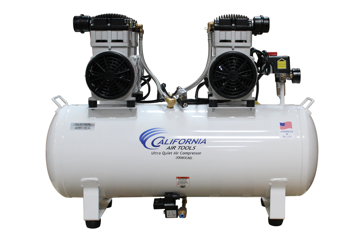 California Air Tools 20040CAD Ultra Quiet & Oil-Free 4.0 Hp, 20.0 Gal. Steel Tank Air Compressor with Auto Drain Valve