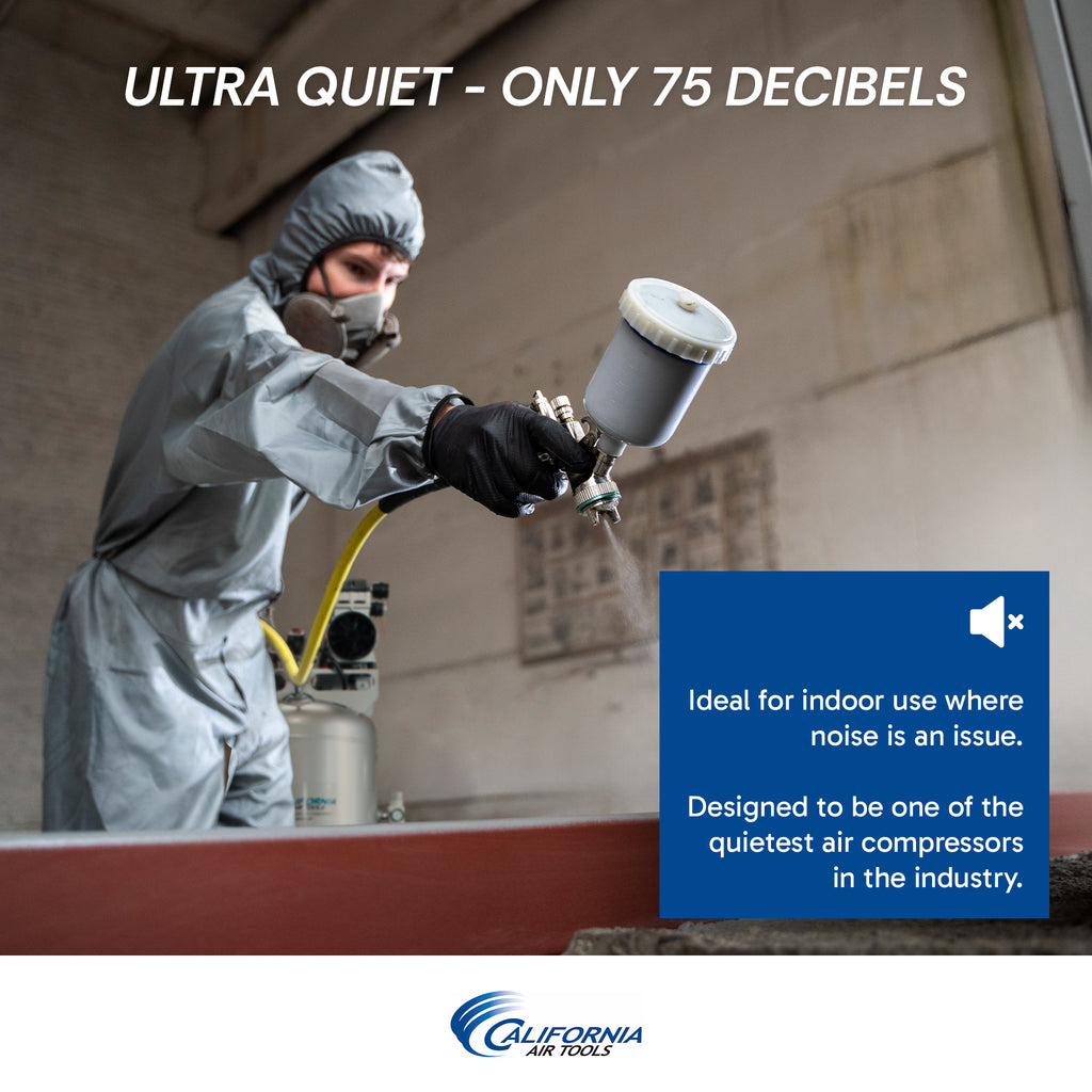 California Air Tools 60040CAD Ultra Quiet & Oil-Free 4.0 Hp, 60 Gal. Steel Tank Air Compressor with Auto Drain Valve