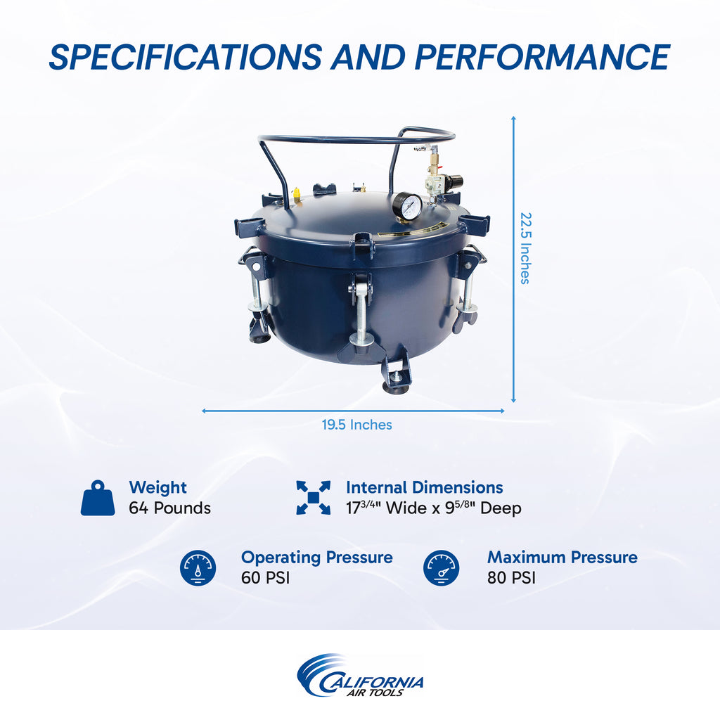 California Air Tools 1810C 10 Gallon Casting Pressure Pot