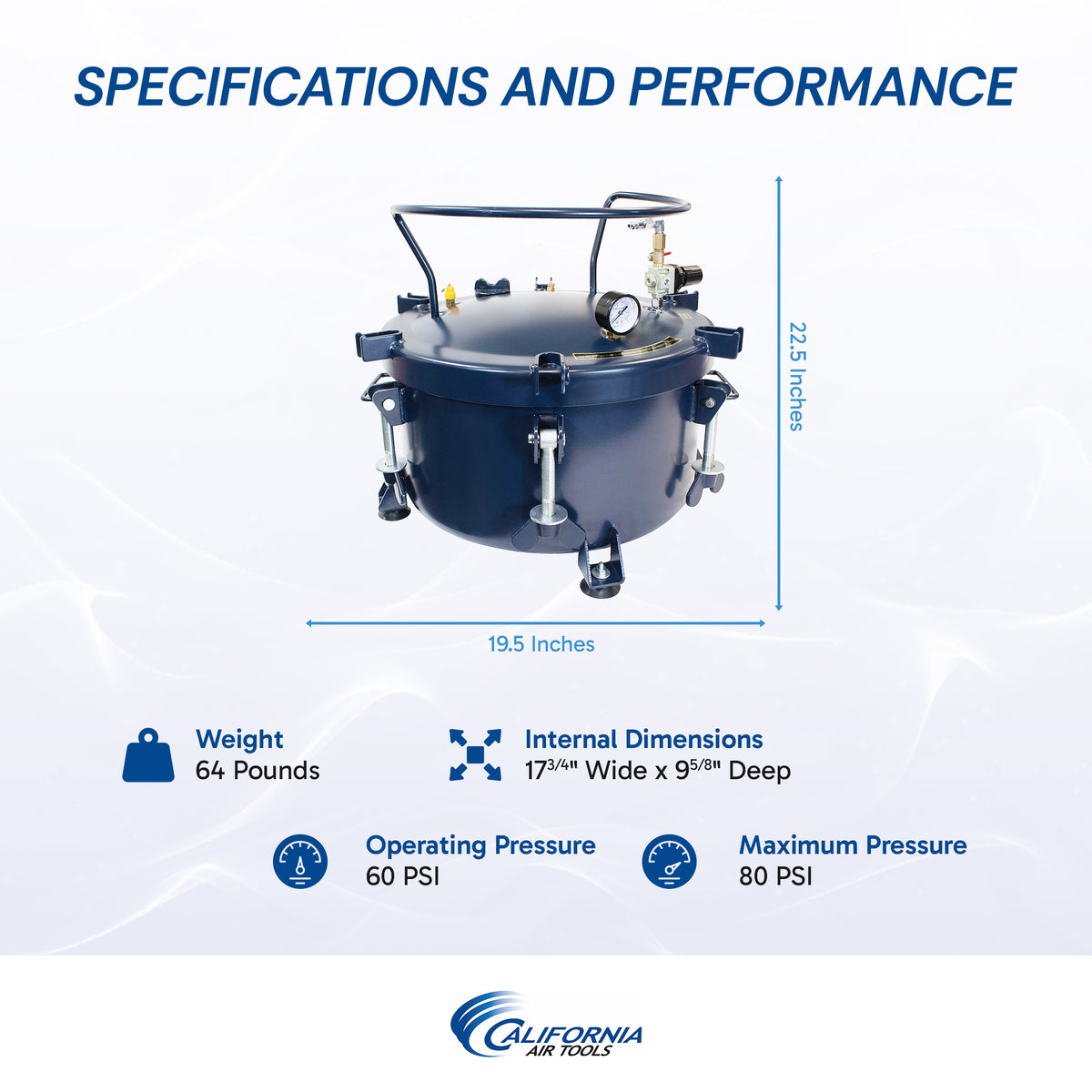 California Air Tools 1810C 10 Gallon Casting Pressure Pot